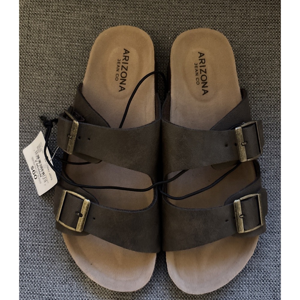 Arizona Jean Co women's footbed Brown sandals Size 8M NWT Free Shipping